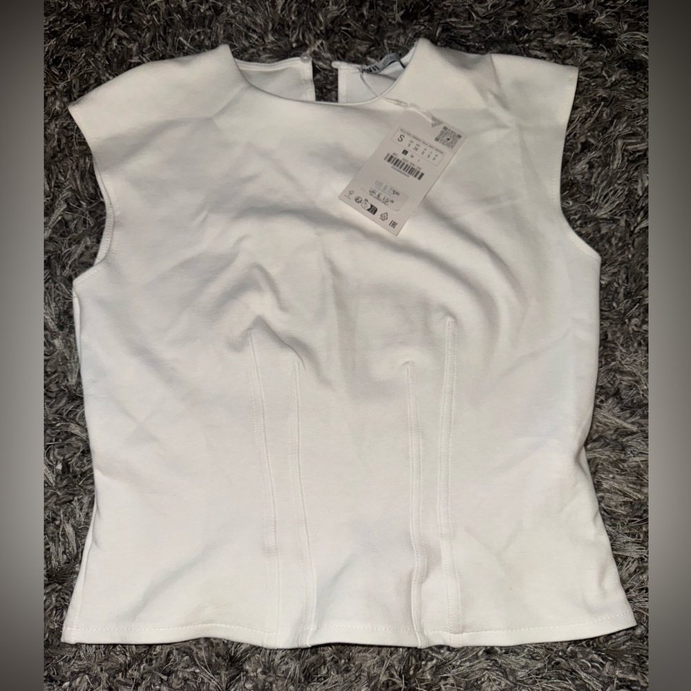 White Sleeveless Top Zara